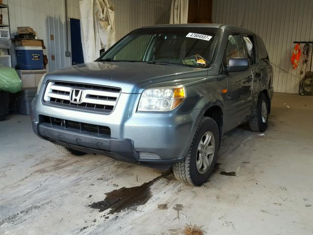 2HKYF18156H536653 - 2006 HONDA PILOT LX BLUE photo 2