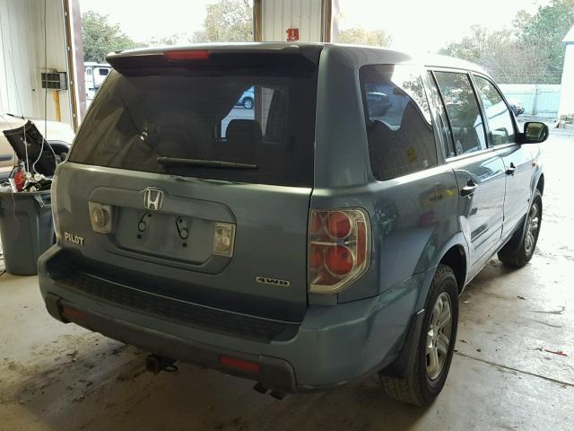 2HKYF18156H536653 - 2006 HONDA PILOT LX BLUE photo 4