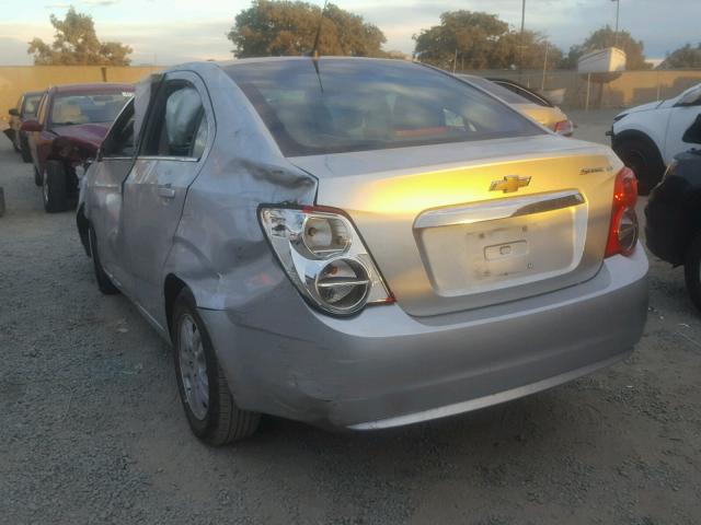 1G1JC5SG0D4227506 - 2013 CHEVROLET SONIC LT SILVER photo 3