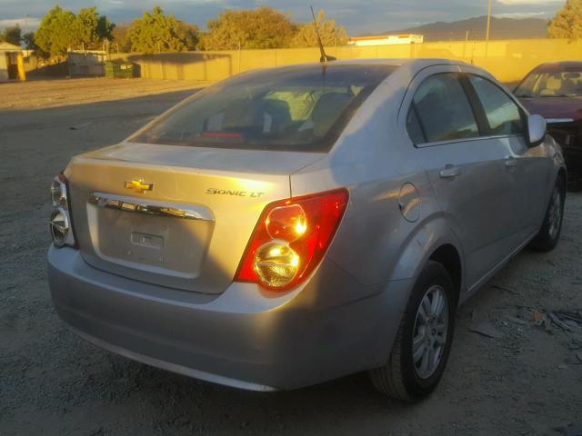 1G1JC5SG0D4227506 - 2013 CHEVROLET SONIC LT SILVER photo 4