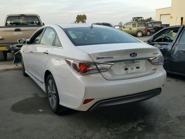 KMHEC4A4XDA101516 - 2013 HYUNDAI SONATA HYB WHITE photo 3