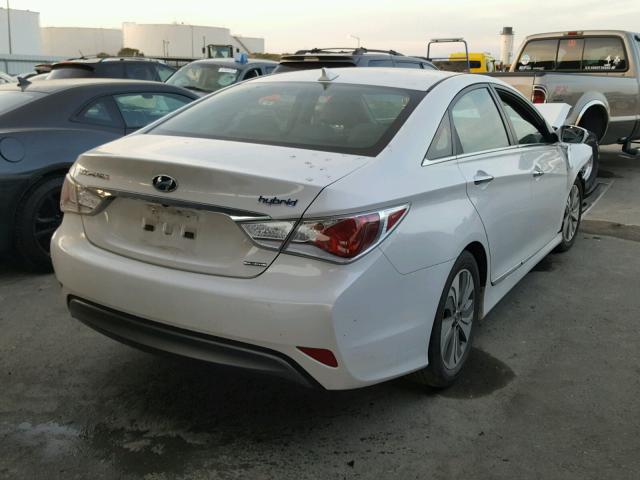 KMHEC4A4XDA101516 - 2013 HYUNDAI SONATA HYB WHITE photo 4