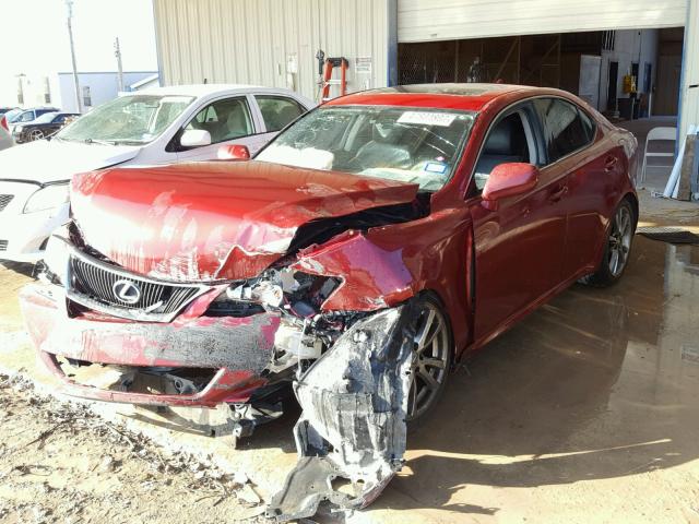 JTHBK262585054690 - 2008 LEXUS IS 250 BURGUNDY photo 2