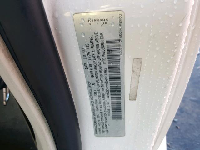 3VWRG31Y98M407653 - 2008 VOLKSWAGEN NEW BEETLE Krem foto 10