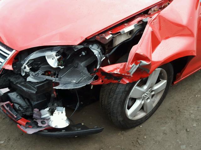 3VWRZ71K68M087589 - 2008 VOLKSWAGEN JETTA SE 红色 照片 9