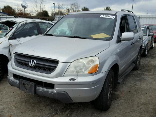 2HKYF18594H516907 - 2004 HONDA PILOT EXL SILVER photo 2