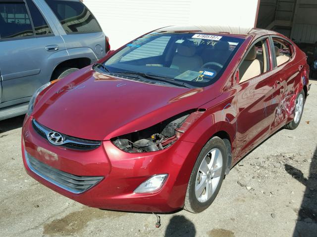 5NPDH4AE9DH377723 - 2013 HYUNDAI ELANTRA GL MAROON photo 2