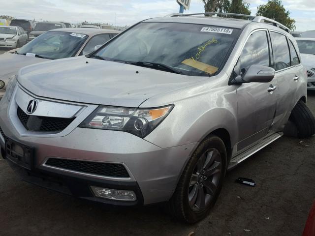 2HNYD2H78BH536255 - 2011 ACURA MDX ADVANC SILVER photo 2