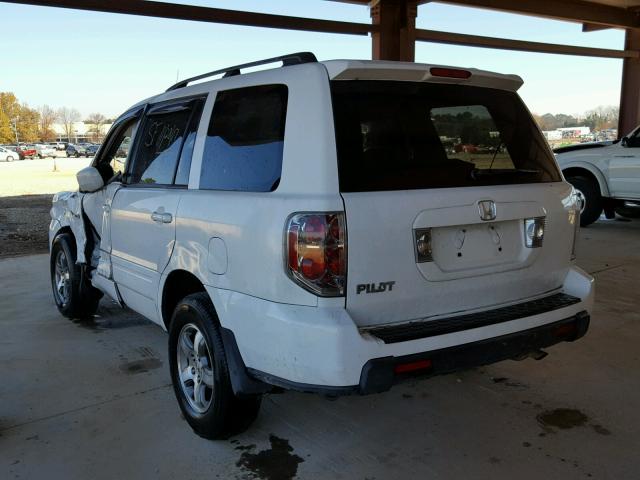 5FNYF28596B048958 - 2006 HONDA PILOT EX WHITE photo 3