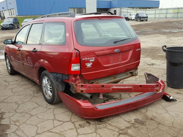 1FAFP36N45W196092 - 2005 FORD FOCUS ZXW RED photo 3