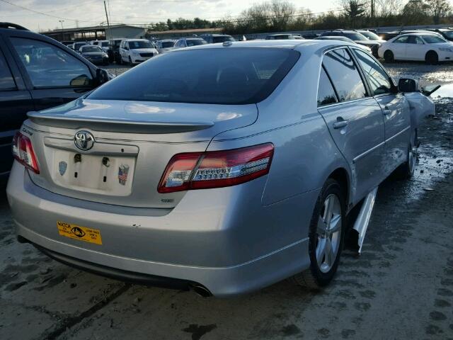 4T1BK3EK1BU615436 - 2011 TOYOTA CAMRY SE SILVER photo 4