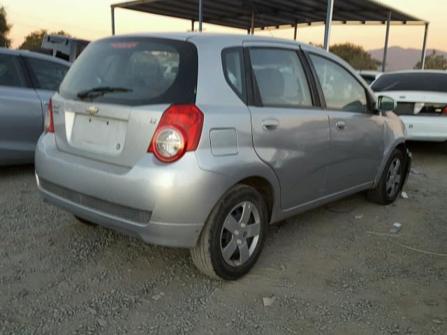 KL1TD6DE6BB158237 - 2011 CHEVROLET AVEO LS SILVER photo 4