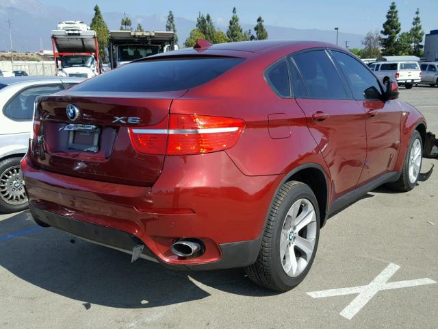 5UXFG2C59BLX08918 - 2011 BMW X6 XDRIVE3 BURGUNDY photo 4