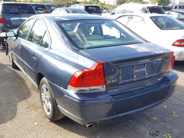 YV1RS592462553180 - 2006 VOLVO S60 2.5T BLUE photo 3