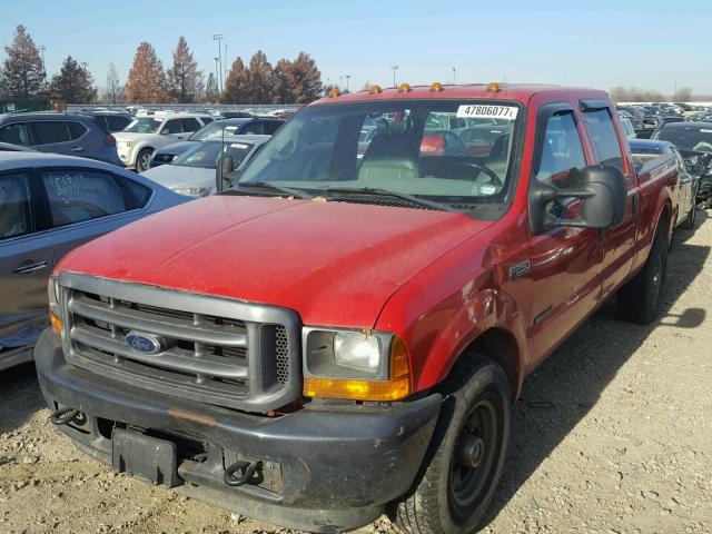 3FTNW20F51MA23714 - 2001 FORD F250 SUPER RED photo 2