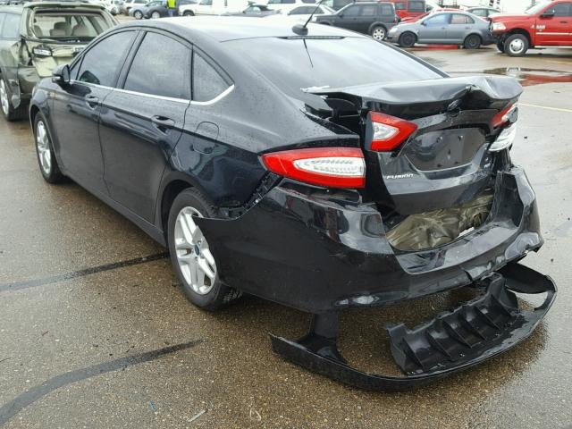 3FA6P0HD2GR122887 - 2016 FORD FUSION SE BLACK photo 3