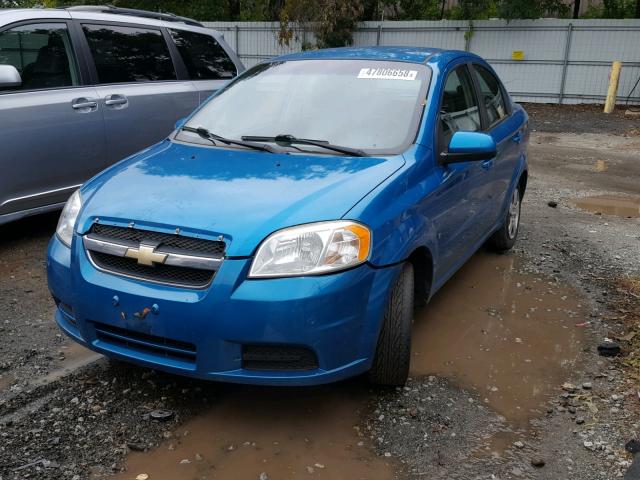 KL1TD56E89B322217 - 2009 CHEVROLET AVEO LS BLUE photo 2