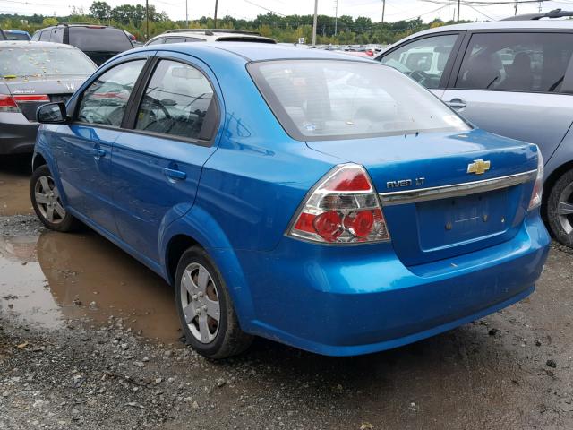 KL1TD56E89B322217 - 2009 CHEVROLET AVEO LS BLUE photo 3