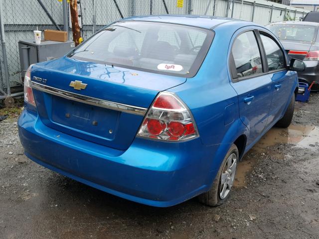 KL1TD56E89B322217 - 2009 CHEVROLET AVEO LS BLUE photo 4