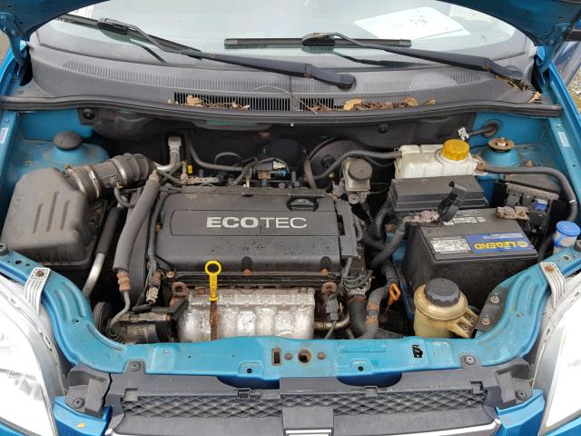 KL1TD56E89B322217 - 2009 CHEVROLET AVEO LS BLUE photo 7
