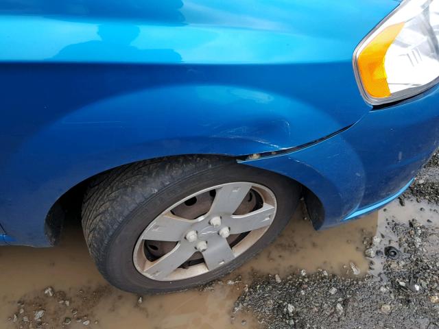 KL1TD56E89B322217 - 2009 CHEVROLET AVEO LS BLUE photo 9