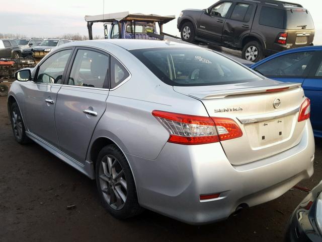 3N1AB7APXFY358775 - 2015 NISSAN SENTRA S SILVER photo 3