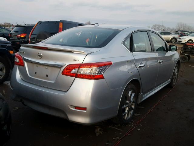 3N1AB7APXFY358775 - 2015 NISSAN SENTRA S SILVER photo 4