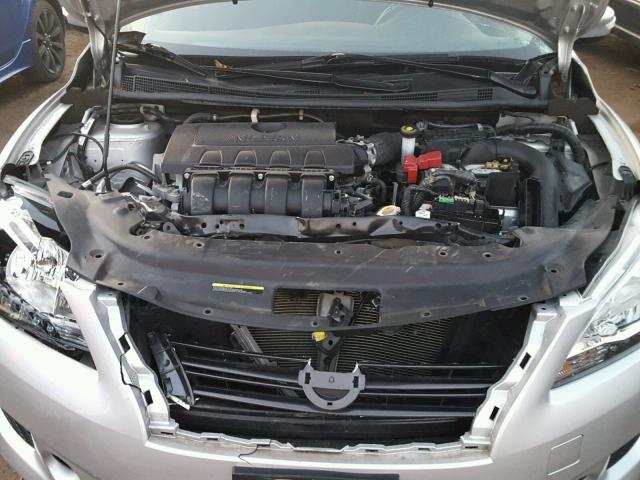 3N1AB7APXFY358775 - 2015 NISSAN SENTRA S SILVER photo 7