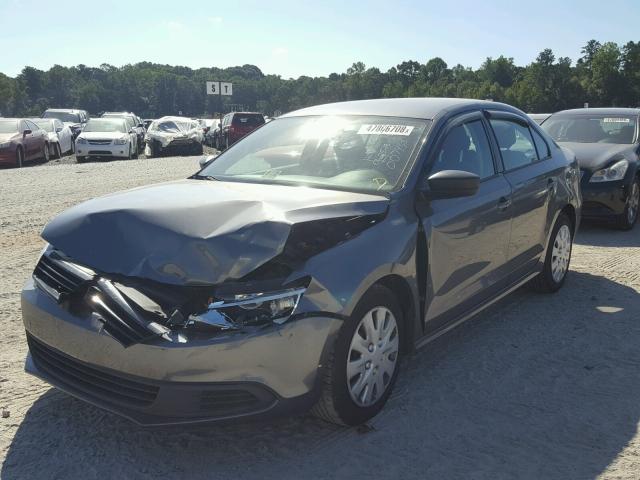 3VW2K7AJXCM350074 - 2012 VOLKSWAGEN JETTA BASE GRAY photo 2