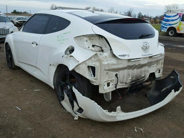 KMHTC6AD0FU236007 - 2015 HYUNDAI VELOSTER B WHITE photo 3