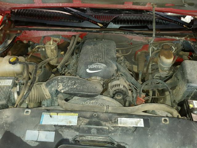 1GTHC23U61F175775 - 2001 GMC SIERRA C25 RED photo 7