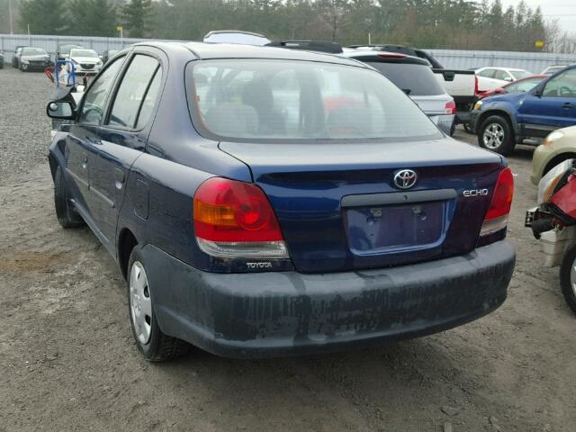 JTDBT123835048074 - 2003 TOYOTA ECHO BLUE photo 3