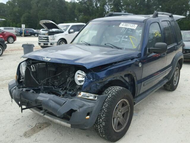 1J4GL38K15W607102 - 2005 JEEP LIBERTY RE BLUE photo 2