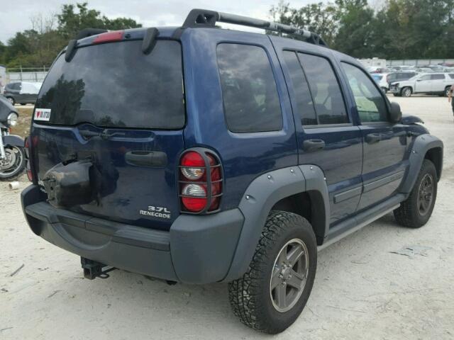 1J4GL38K15W607102 - 2005 JEEP LIBERTY RE BLUE photo 4