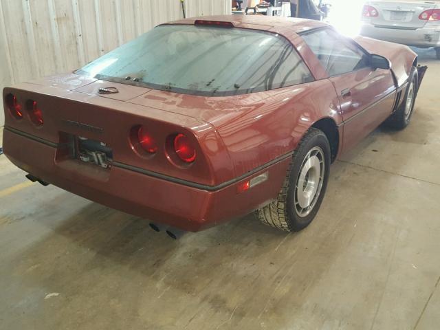 1G1YY2183H5103917 - 1987 CHEVROLET CORVETTE MAROON photo 4