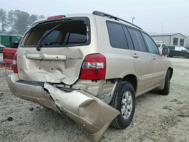 JTEGP21A340041186 - 2004 TOYOTA HIGHLANDER GOLD photo 4