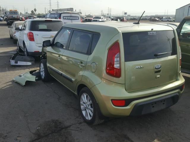 KNDJT2A68D7574952 - 2013 KIA SOUL GREEN photo 3