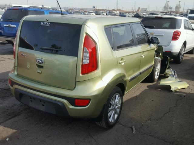 KNDJT2A68D7574952 - 2013 KIA SOUL GREEN photo 4