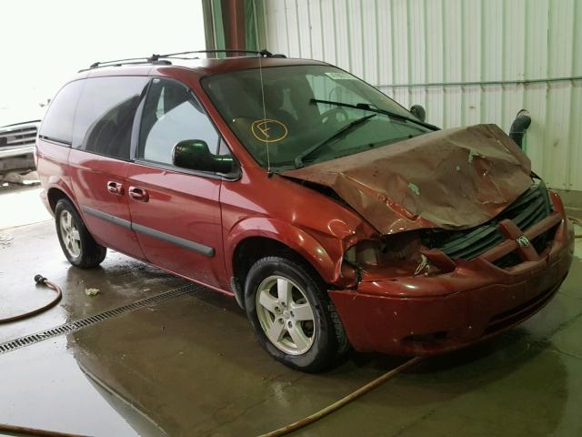 1D4GP45R95B114246 - 2005 DODGE CARAVAN SX RED photo 1