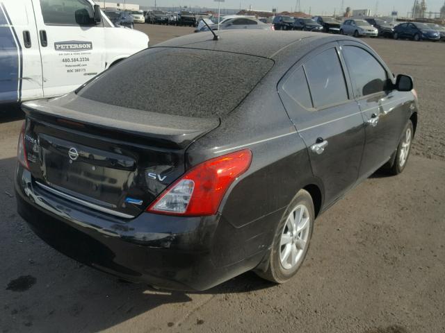 3N1CN7AP5EL834006 - 2014 NISSAN VERSA S BLACK photo 4