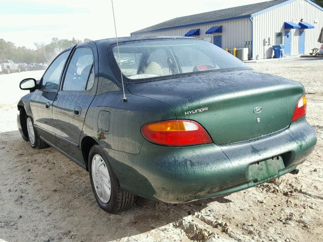 KMHJF24M6VU377813 - 1997 HYUNDAI ELANTRA GREEN photo 3