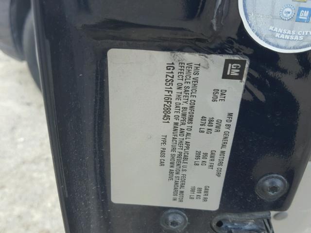 1G1ZS51F16F288451 - 2006 CHEVROLET MALIBU LS BLUE photo 10