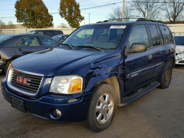 1GKDT13S932409915 - 2003 GMC ENVOY BLUE photo 2