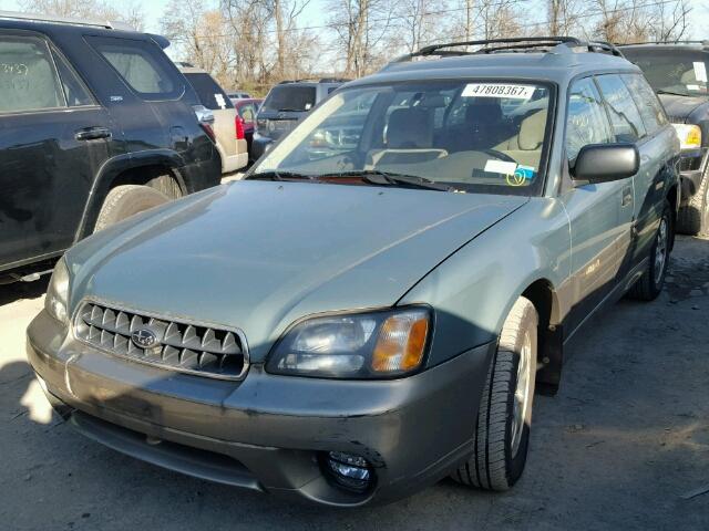 4S3BH675237659487 - 2003 SUBARU LEGACY OUT GREEN photo 2