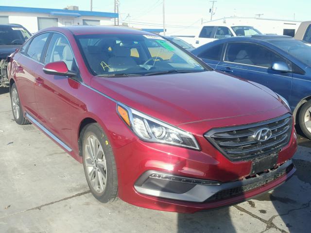 5NPE34AF5GH331483 - 2016 HYUNDAI SONATA SPO BURGUNDY photo 1