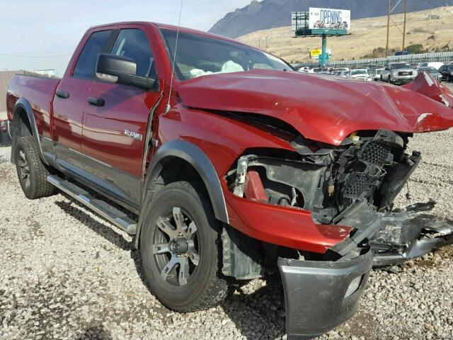 1D7RV1GTXAS200233 - 2010 DODGE RAM 1500 RED photo 1