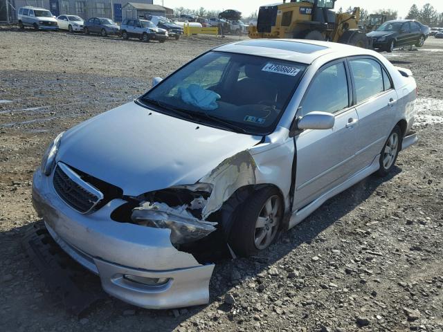 2T1BR30E87C764741 - 2007 TOYOTA COROLLA CE SILVER photo 2