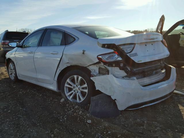 1C3CCCAB5FN593456 - 2015 CHRYSLER 200 LIMITE WHITE photo 3