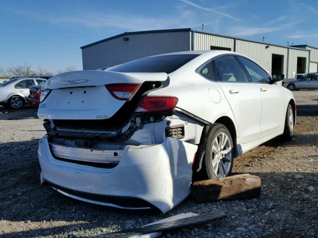 1C3CCCAB5FN593456 - 2015 CHRYSLER 200 LIMITE WHITE photo 4