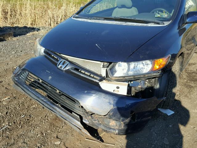 2HGFG12688H579308 - 2008 HONDA CIVIC LX BLUE photo 9